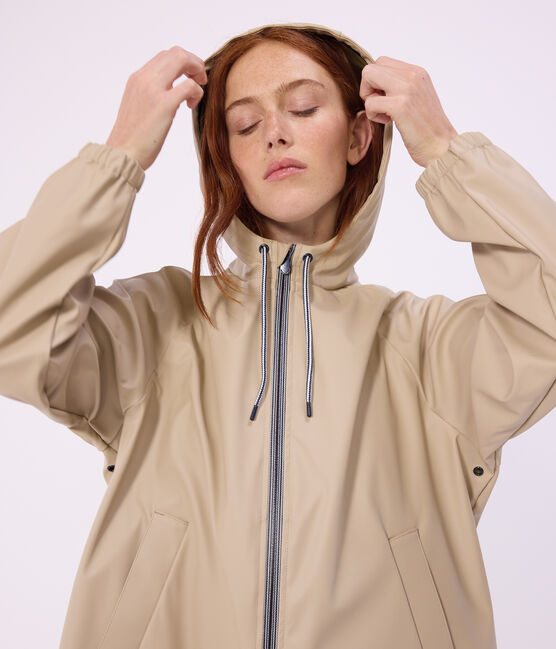 Women's long raincoat in two colours SANDER beige