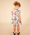 Girl's Short-sleeved Printed Cotton Dress MARSHMALLOW white/MULTICO white