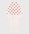 Girls' Superhero Fancy Dress Organic Cotton Jumpsuit MARSHMALLOW white/TERKUIT red