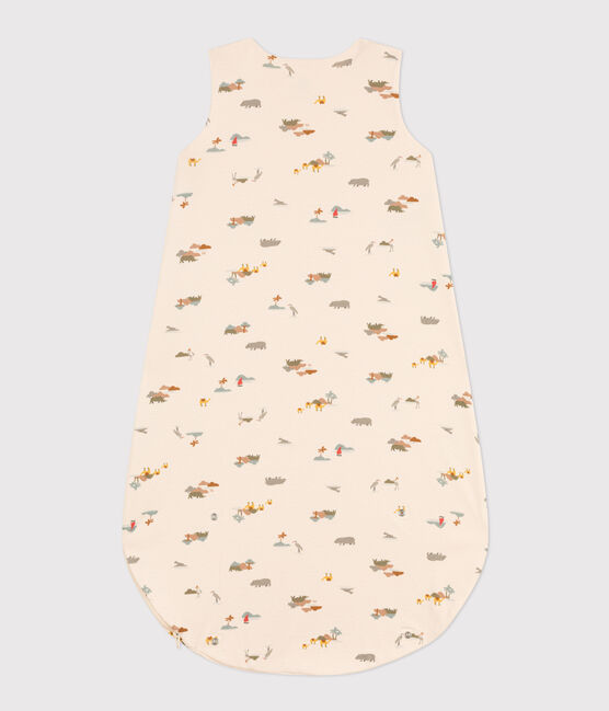 Light Cotton Sleeping Bag TOG 0.8 AVALANCHE white/MULTICO