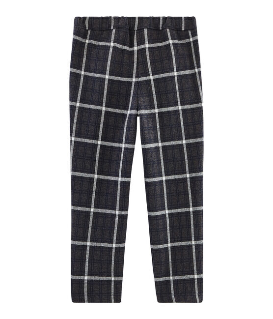 Girls' Checked Knit Trousers CITY black/MULTICO white