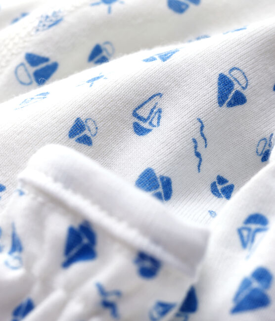 Newborn Babies' Organic Cotton Boat Bonnet and Mittens Set variante 1