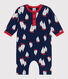 Babies' long-sleeved cotton playsuit printed with boats