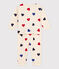 Babies' Heart Patterned Footless Cotton Sleepsuit AVALANCHE white/MULTICO