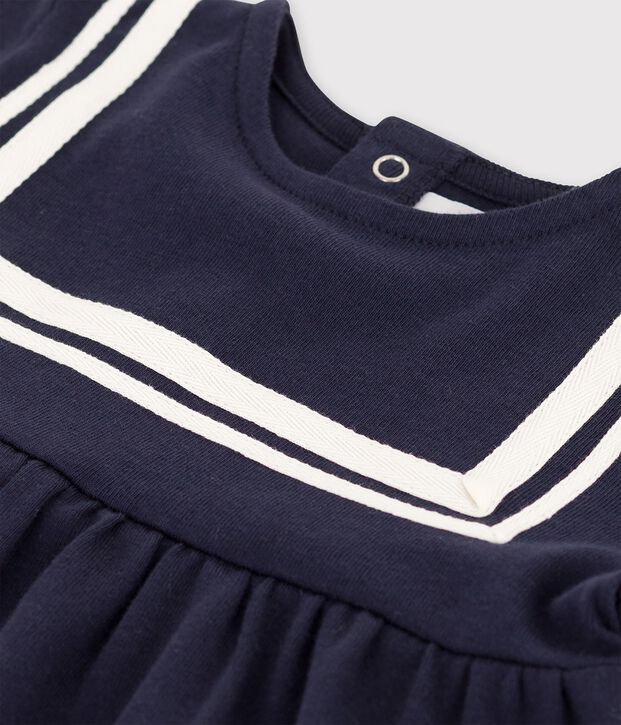 Babies' Organic Cotton Sailor Dress blue