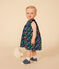 Babies' Sleeveless Jersey Dress MEDIEVAL blue/MULTICO white