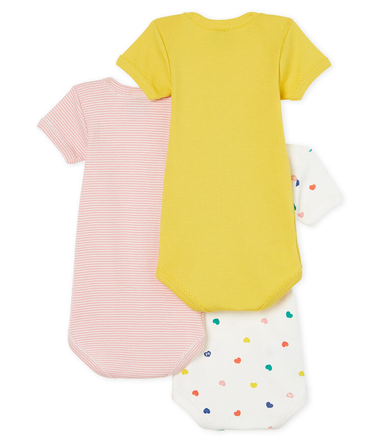 Baby Girls' Short-Sleeved Bodysuit - 3-Piece Set multicolor