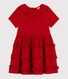 Girls' Short-Sleeved Cotton Gauze Dress