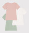 Children's plain cotton short-sleeved T-shirts - 3-pack variante 1