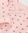 Babies' long-sleeved wrapover cotton bodysuit SALINE pink/ROSEWOOD