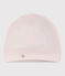 Babies' plain cotton hat FLEUR pink