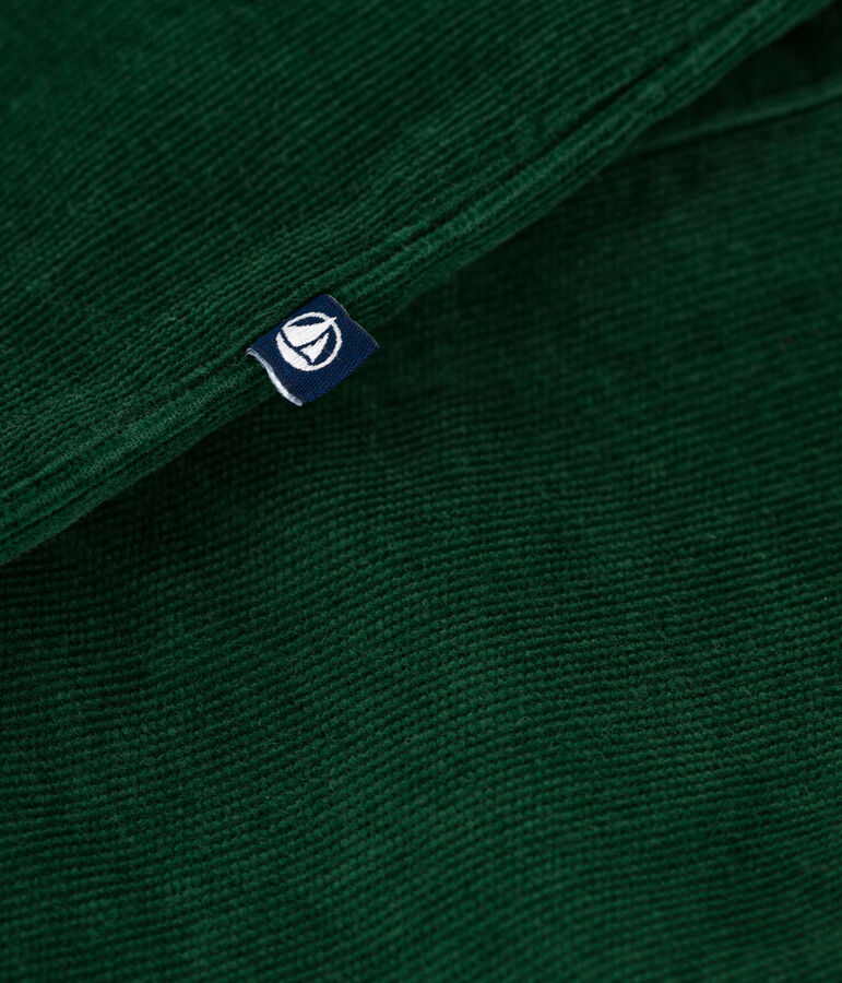 Babies' plain long corduroy jumpsuit green