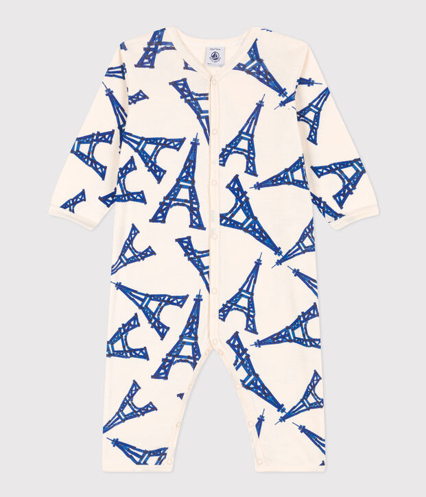 Babies' Cotton Paris Themed Pyjamas Ecru/multicolor