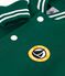 Children's varsity-style jacket in plain cotton EVERGREEN green/MILK