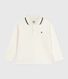 Children's long-sleeved printed cotton polo shirt