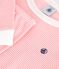 Children's snug-fitting stripy cotton pyjamas GRETEL pink/MARSHMALLOW white