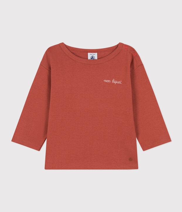 Babies' Long-Sleeved Cotton T-Shirt brown