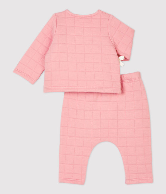 Babies' Padded Organic Cotton Clothing - 2-Pack CHARME pink