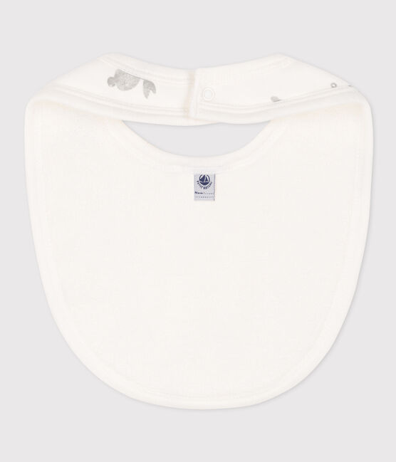 Cotton bib MARSHMALLOW white/SOURICEAU grey