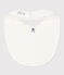 Cotton bib MARSHMALLOW white/SOURICEAU grey