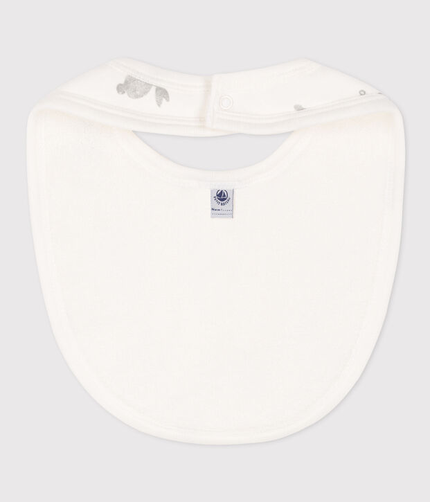 Cotton bib white/grey