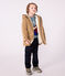Children's plain mid-length parka ROCHE brown