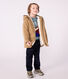 Children's plain mid-length parka