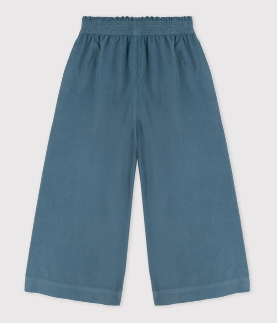 Girls' Loose Fit Velvet Trousers ROVER blue