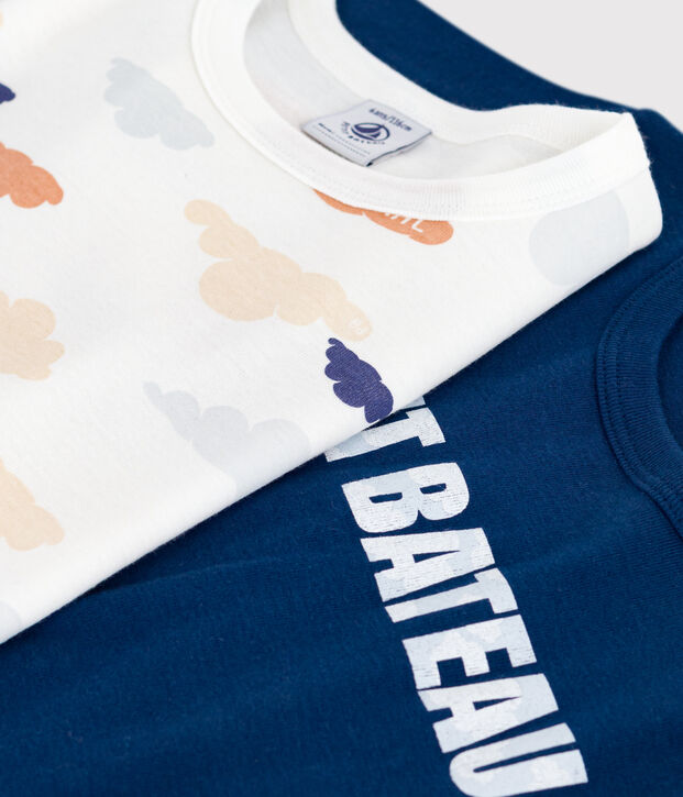 Children's short cotton pyjamas - 2-pack multicolor