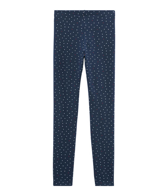 Girls' Leggings HADDOCK blue/MULTICO white