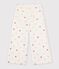 Children's wide-leg cotton trousers Ecru/multicolor