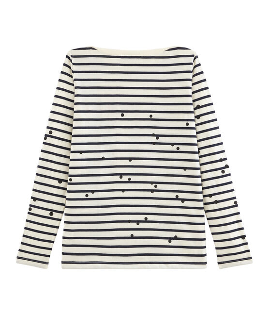 Women's Sailor T-Shirt COQUILLE beige/SMOKING blue