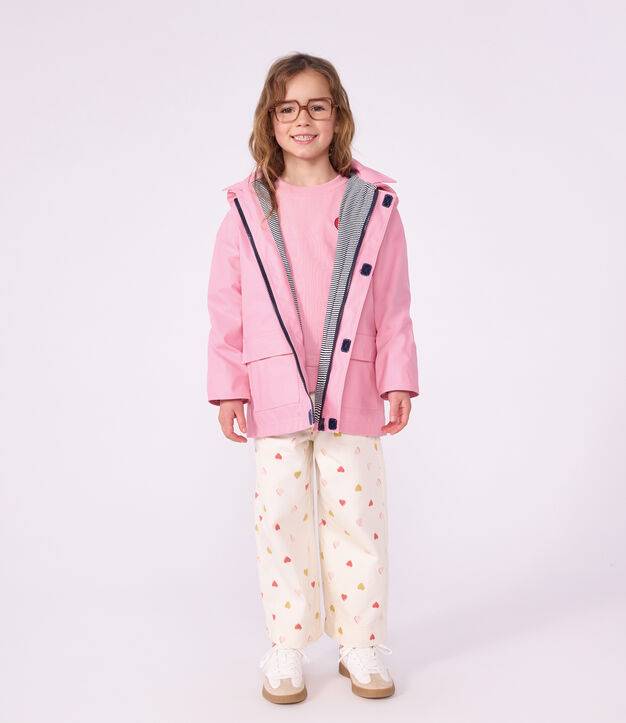 Children's plain iconic raincoat pink