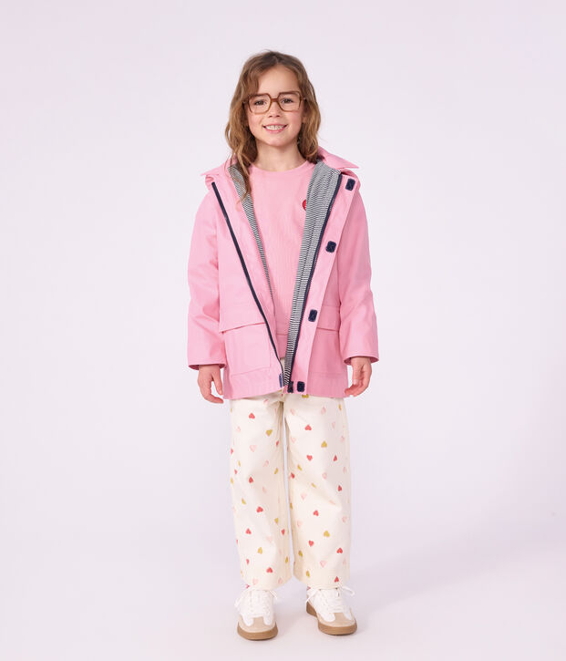 Children's plain iconic raincoat pink