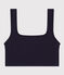 Women's Plain Cotton and Elastane Bra SMOKING blue
