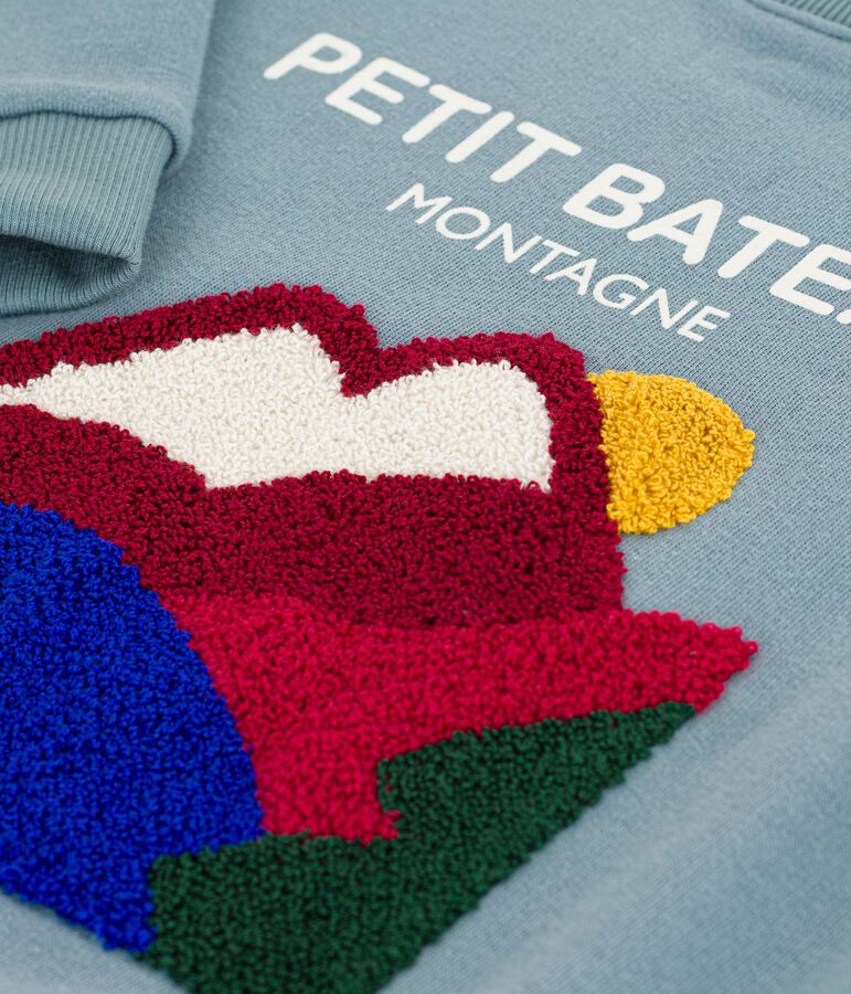 Children's patterned cotton sweatshirt blue