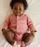 Three-piece newborn set in cotton, and the T-shirt has an embroidered collar ROSEWOOD pink/MULTICO