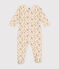 Babies' floral print brushed fleece pyjamas AVALANCHE white/MULTICO