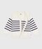 Children's stripy cotton cardigan blue/blue