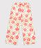 Children's floral cotton trousers white/multicolor