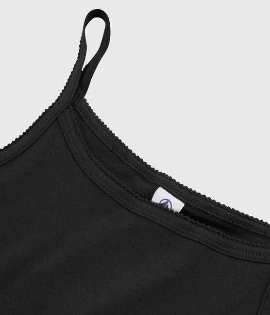 Women's Iconic Strappy Cotton Top NOIR black