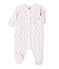 Baby girl's printed tube knit sleeper BOCAL blue/MULTICO white