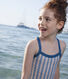 Girls' Stripy One-Piece Swimsuit