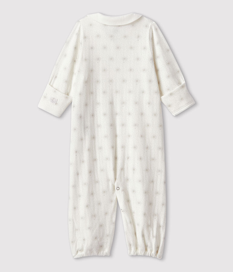 Babies' Jumpsuit/Sleeping Bag in Tube Knit white/multicolor