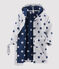 Boys' Terry Bathrobe MARSHMALLOW white/MEDIEVAL blue