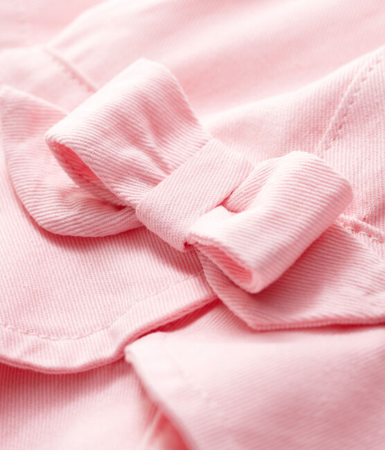 Baby Girls' Plain Twill Floppy Hat with Bow FLEUR pink