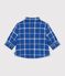Babies' checked flannel shirt blue/ecru
