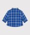 Babies' checked flannel shirt blue/ecru