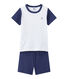 Boy's two-color shortie pyjamas