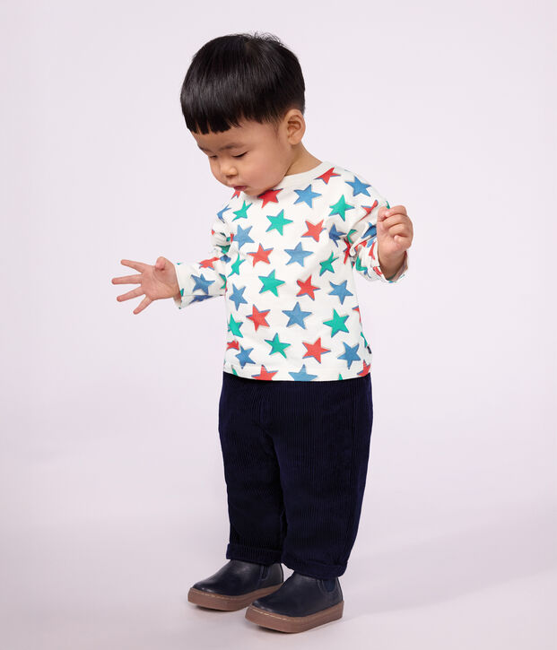Babies' plain corduroy trousers SOIR